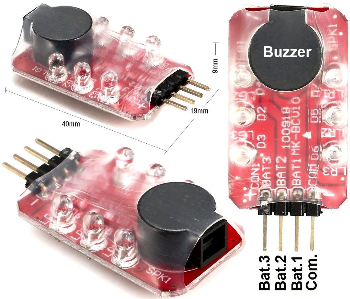 Monitor Lipo 6 led y buzzer